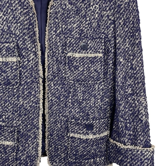 NWT Talbots Tweed Open Front Wool/Mohair/Alpaca in Purple Size 4 - Picture 5 of 9